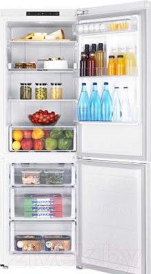 Холодильник с морозильником Samsung RB30A30N0WW/WT