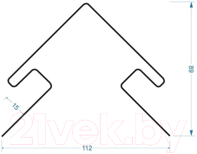 Угол для сайдинга Docke Lux Внешний / PSLK-1240 (амурский)