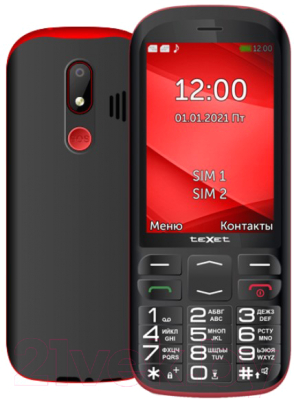 Мобильный телефон Texet TM-B409 (черный/красный)