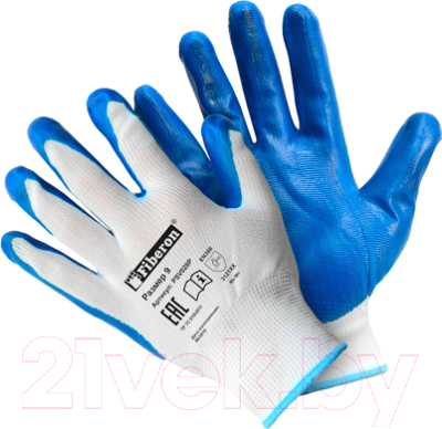 Перчатки защитные Fiberon Латексный облив / PSV028P (L)