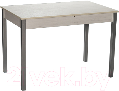Обеденный стол Древпром Амелис М84 110-140x68 (самерсет/опоры квадратные металлик)