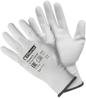 Перчатки защитные Fiberon Латексный облив / PSV036P/W (L, белый) - 