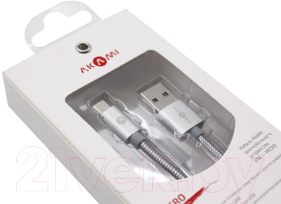 Кабель Akami Katana Series Micro USB (серебристый)