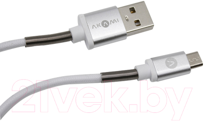 Кабель Akami Samurai Series Micro USB (серебристый)