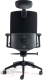 Миниатюра изображения товара Кресло офисное Bestuhl J2 Black Pl с подголовником и подлокотником (черная ткань)
