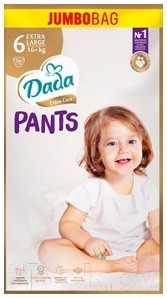 

Подгузники-трусики детские Dada, Extra Care Extra Large 6 Jumbo Bag Pants