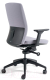 Миниатюра изображения товара Кресло офисное Bestuhl J2 Black Pl без подголовника с подлокотником (серая ткань)