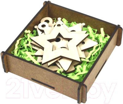 

Набор для творчества WoodLand Toys, Новогодние подвески. Елочки и снежинки / 148204