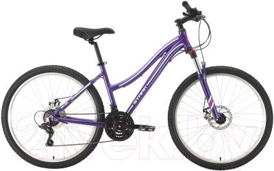 Велосипед STARK Luna 26.2 D 2021 (16, фиолетовый/серебристый)