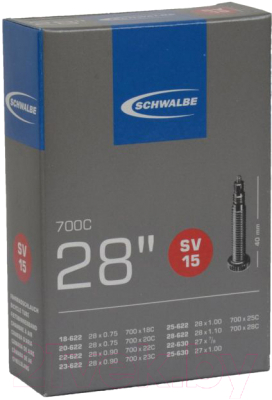 Камера для велосипеда Schwalbe SV15 18/28-622(630) 28х0.7-1.0 40мм / 10427143.01