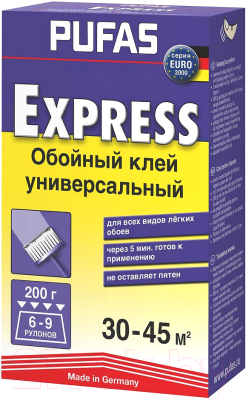 Клей для обоев Pufas Экспресс Euro 3000 (200г)