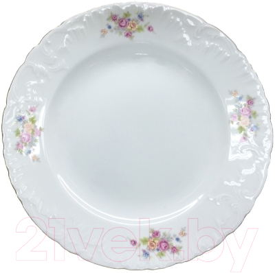 Тарелка закусочная (десертная) Cmielow i Chodziez Rococo / 7490-0030990 (бабушкин цветок)
