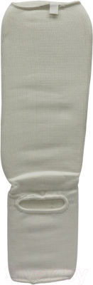Защита голень-стопа для единоборств BoyBo Хлопчатобумажная (XL, белый)