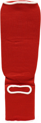 Защита голень-стопа для единоборств BoyBo Хлопчатобумажная (2XS, красный)