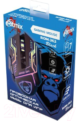 Мышь Ritmix ROM-363 (черный)