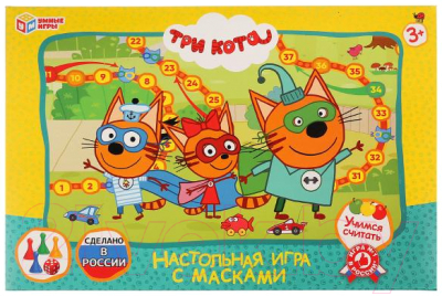 

Настольная игра Умные игры, Три кота с масками / 4690590193907