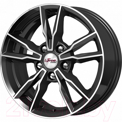 Литой диск iFree Икигай 16x6.5" 5x112мм DIA 66.6мм ET 45мм Блэк Джек