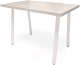 Обеденный стол Millwood Лофт Леон Л 120x70x75 (дуб белый Craft/металл белый) - 