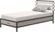 Односпальная кровать Millwood Лофт КМ-1.1/1 Л 207x112x94 (дуб белый Craft/металл черный) - 