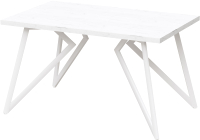 Обеденный стол Millwood Женева Л 120x70x75 (дуб белый Craft/металл белый) - 