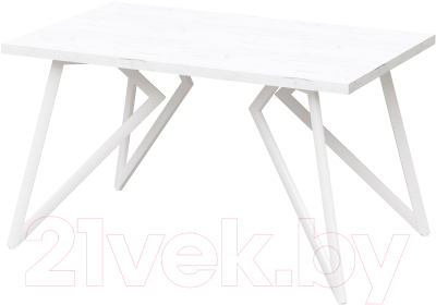 Обеденный стол Millwood Женева Л 120x70x75 (дуб белый Craft/металл белый)