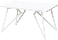 Обеденный стол Millwood Женева Л 130x80x75 (дуб белый Craft/металл белый) - 