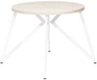 Обеденный стол Millwood Женева Л D90x75 (дуб белый Craft/металл белый) - 