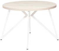 Обеденный стол Millwood Женева Л D110x75 (дуб белый Craft/металл белый) - 