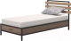 Односпальная кровать Millwood Лофт КМ-1.1/1 Л 207x112x94 (дуб табачный Craft/металл черный) - 