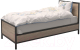 Односпальная кровать Millwood Лофт КМ-2.1/1 Л 207x97x94 (дуб табачный Craft/металл черный) - 