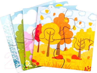 

Набор пазлов WoodLand Toys, Времена года / 099108