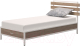 Односпальная кровать Millwood Лофт КМ-1.1/1 Л 207x112x94 (дуб табачный Craft/металл белый) - 