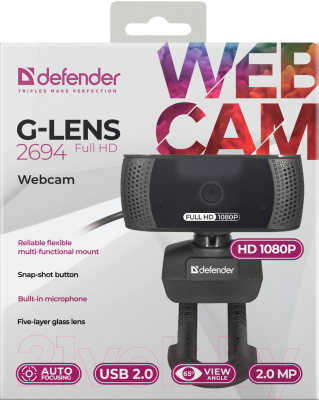 Веб-камера Defender G-lens 2694 Full HD 1080p / 63194