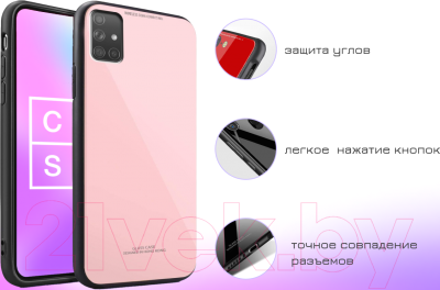 Чехол-накладка Case Glassy для P40 Lite/Nova 6SE (черный)