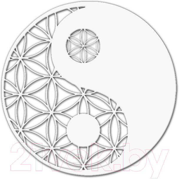 Декор настенный Arthata Инь-Янь 50x50-V / 048-1 (белый) — фото 1