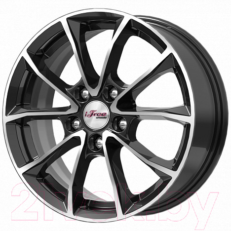 Литой диск iFree Джет (КС914) 16x6.5" 5x114.3мм DIA 67.1мм ET 46мм Блэк Джек