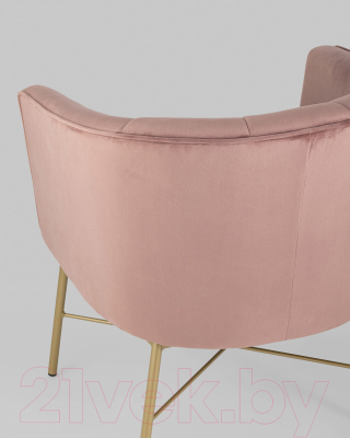 Кресло мягкое Stool Group Шале / FALETTE PINK (велюр розовый)