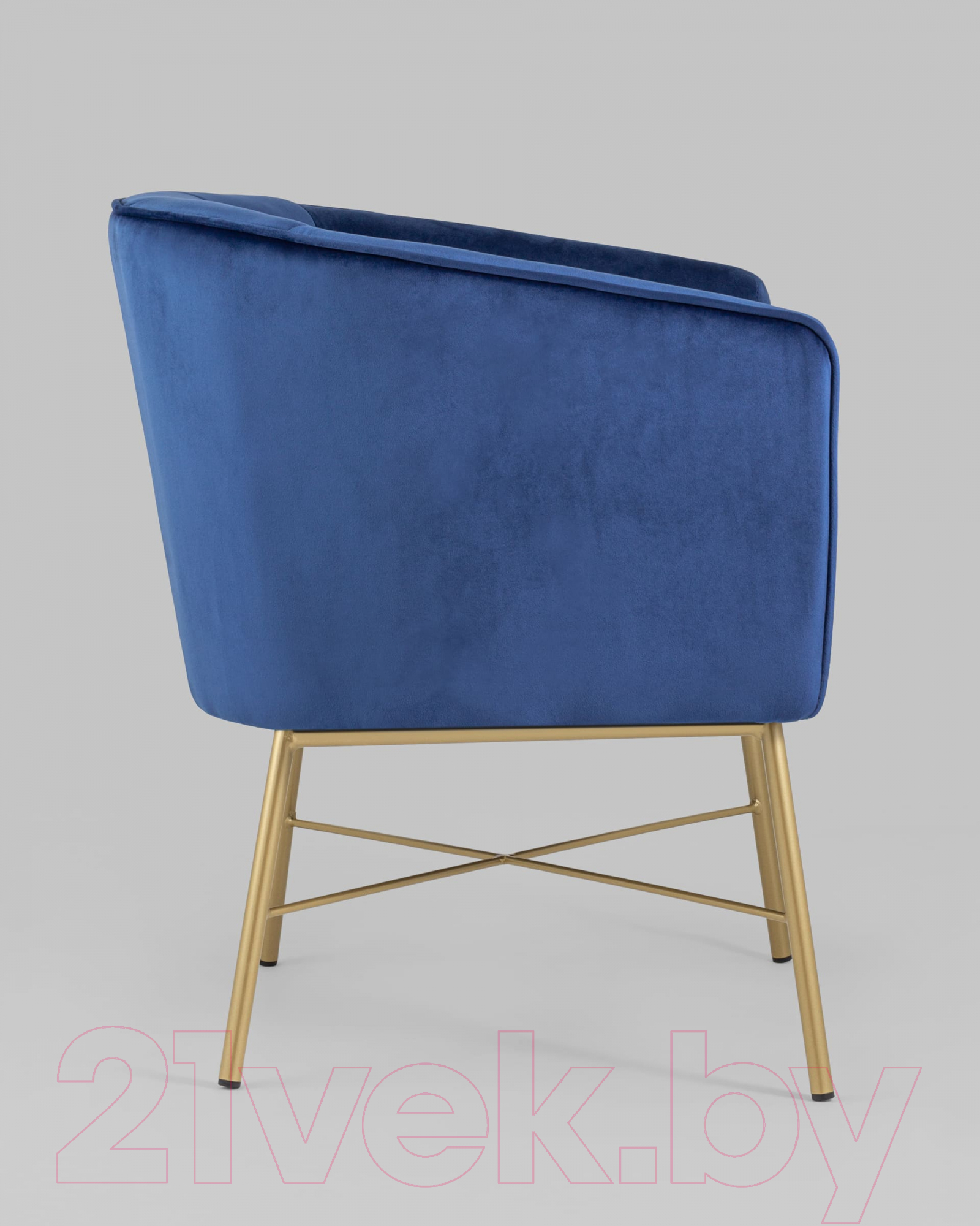 Кресло мягкое Stool Group Шале / FALETTE BLUE (велюр синий)