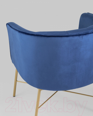 Кресло мягкое Stool Group Шале / FALETTE BLUE (велюр синий)