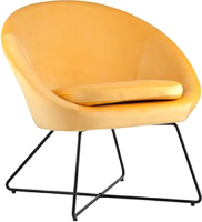 Кресло мягкое Stool Group Колумбия / HLR-22 (вельвет оранжевый) - 