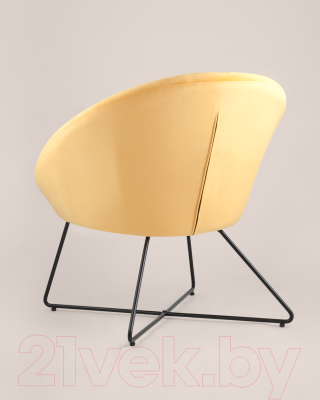 Кресло мягкое Stool Group Колумбия / HLR-22 (вельвет оранжевый)