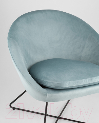 Кресло мягкое Stool Group Колумбия / DOUMBIA HLR-60 (вельвет пыльно-голубой)