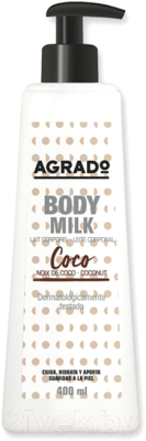 Молочко для тела Agrado С ароматом кокоса (400мл)