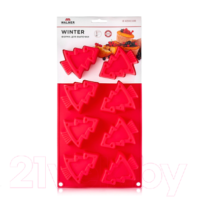 Форма для выпечки Walmer Winter / W27291731 (красный)