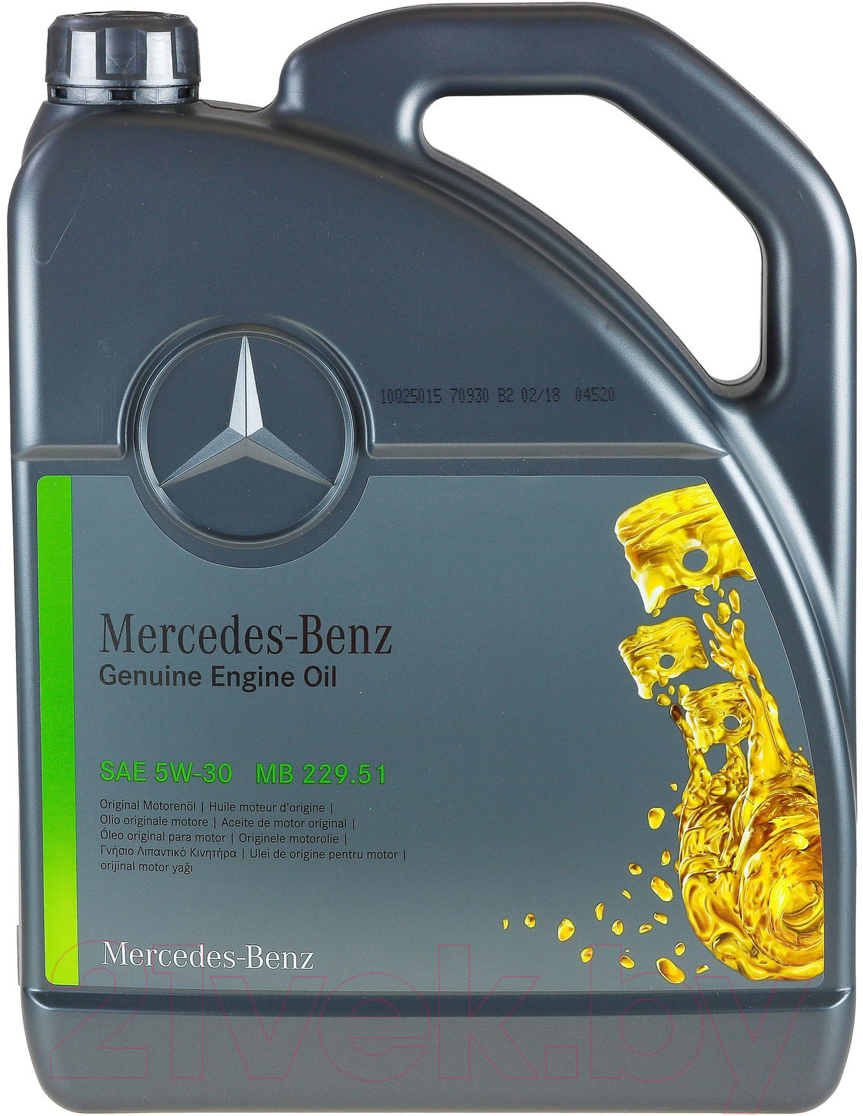 Моторное масло Mercedes-Benz 5W30 229.51 A000989220713FBDR / A000989220713FBDE