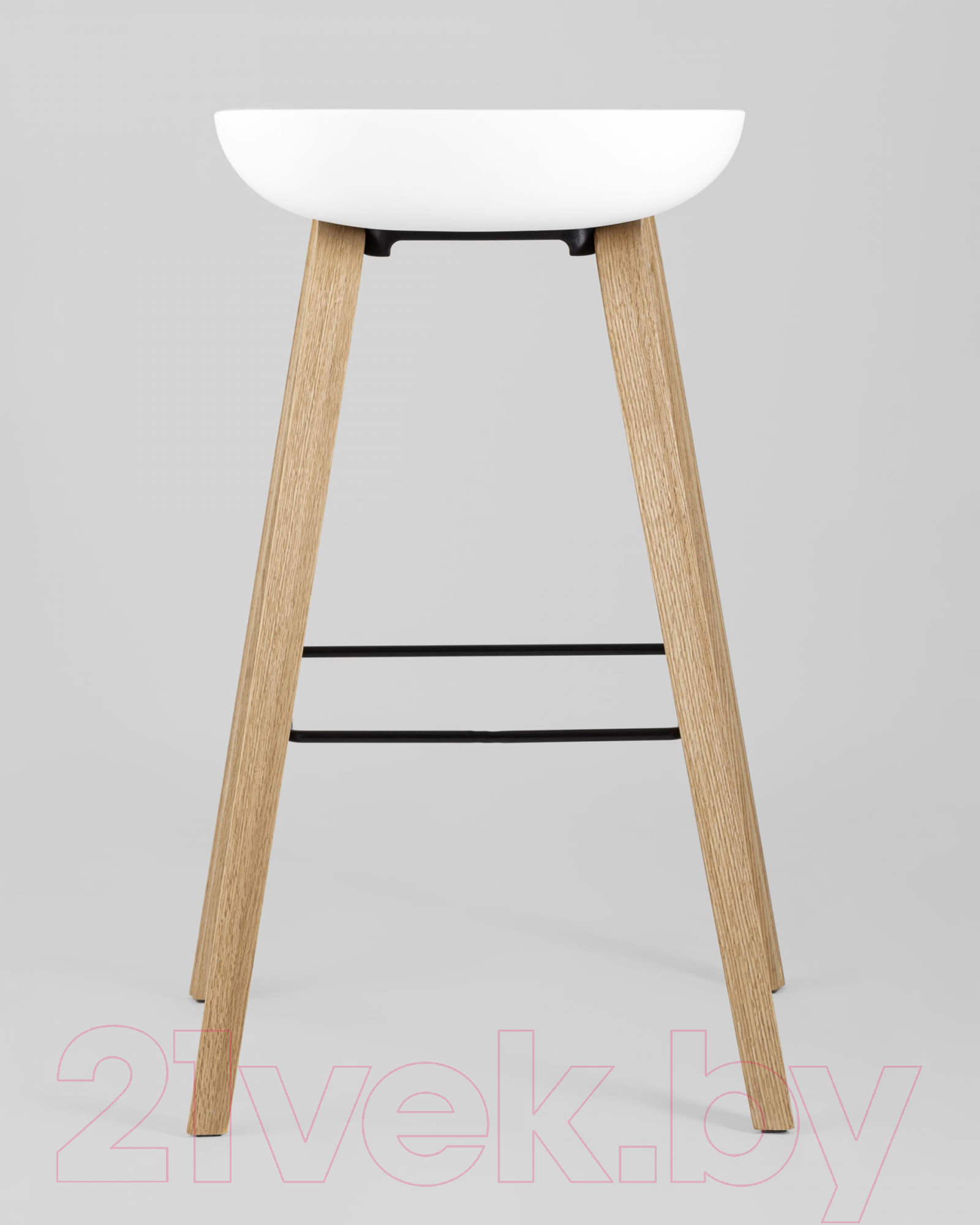 Стул барный Stool Group Libra с ПУ подушкой / 8319B (белый/деревянные ножки) — фото 4
