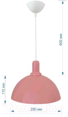 Потолочный светильник Apeyron Electrics 15Вт 220В / 12-104 (розовый)