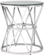 Журнальный столик Stool Group Вива 50x50 / EET-080 (стекло черное/сталь серебристый) - 