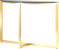 Консольный столик Stool Group Альба 115x30 / ECST-095-SR-TG (стекло черное/сталь золото) - 