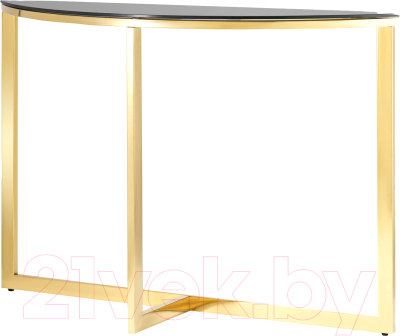 Консольный столик Stool Group Альба 115x30 / ECST-095-SR-TG (стекло черное/сталь золото)
